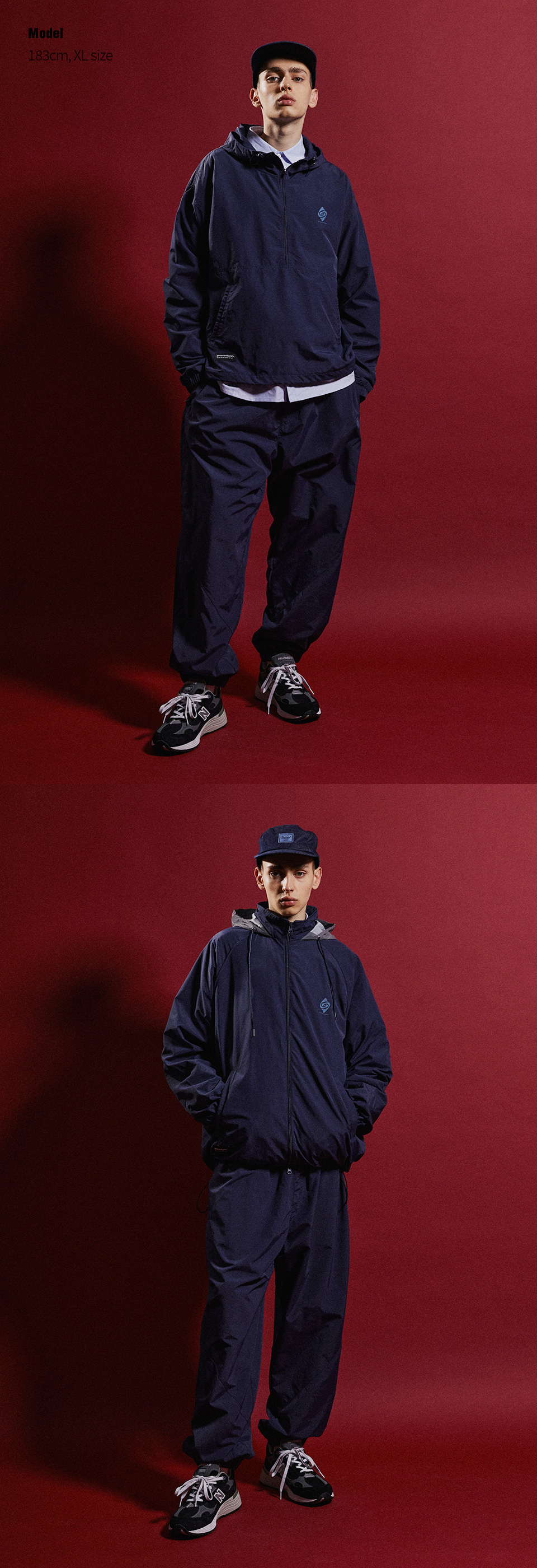 그루브라임(GROOVE RHYME) ESSENTIAL JOGGER PANTS (NAVY) [LRQFCPA717M] - 사이즈 ...